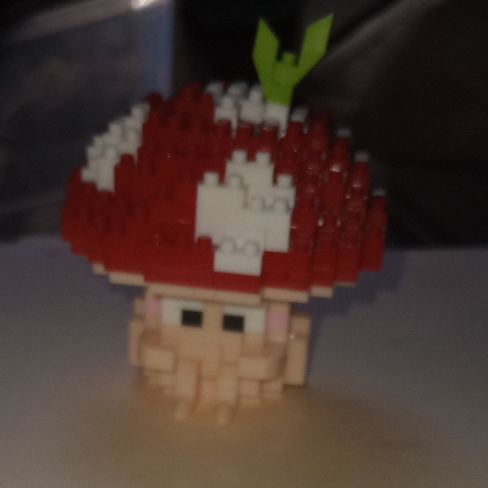 Mushroom Building Blocks Puzzle - Red, White, and Green - Picture 5 of 6